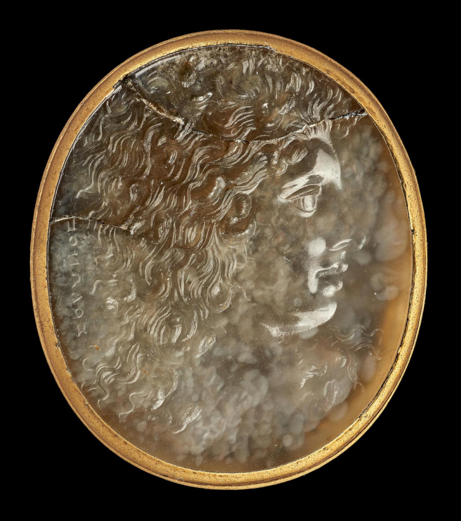 Medusa Strozzi - original chalceodny gem by Solon