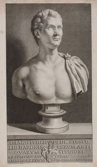 Bust of Philipp von Stosch - engraving