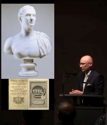 Pawel Golyzniak giving a lecture on Philipp von Stosch