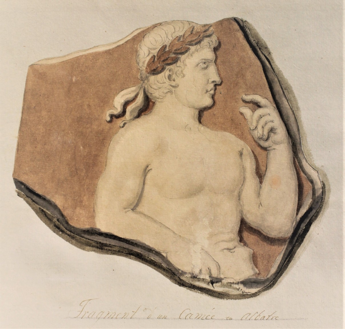 Cameo fragment - bust of a Roman emperor