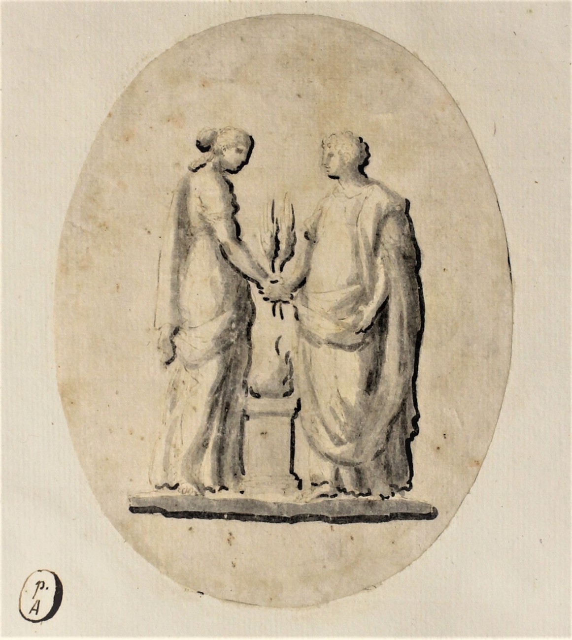 Concordia - two figures shaking hands in the sign of an agreement