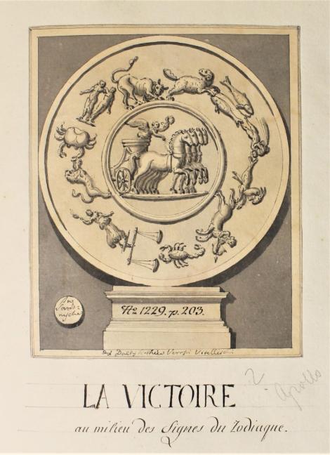 Zdjęcie nr 1 (6)
                                	                             Lost intaglio, Victory driving quadriga and zodiacal signs - drawing by Girolamo Odam, ca. 1715-1731
                            