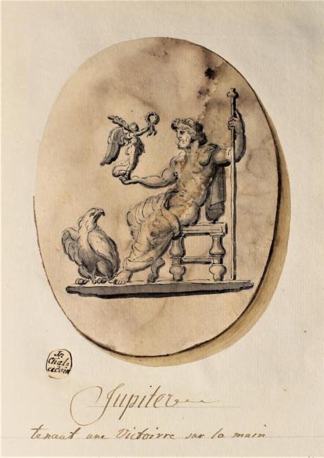 Zdjęcie nr 5 (10)
                                	                             Intaglio, Berlin FG 7138 - drawing by Girolamo Odam, ca. 1715-1731
                            