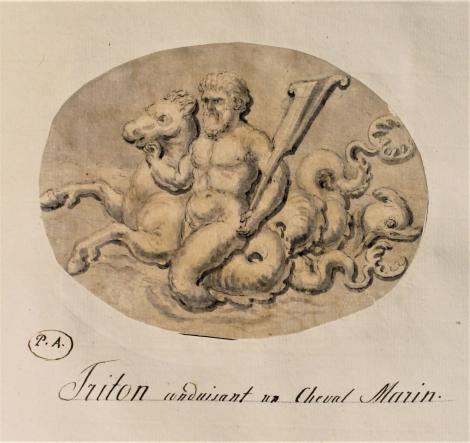 Zdjęcie nr 9 (10)
                                	                             Glass gem, Berlin FG 6257 - drawing by Girolamo Odam, ca. 1715-1731
                            